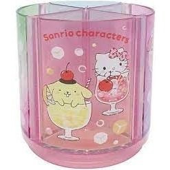 ＊日式雜貨館＊日本三麗鷗  美樂蒂 酷洛米 Hello Kitty 大耳狗 布丁狗 四格置物盒款 旋轉筆筒 可拆卸筆筒-細節圖2