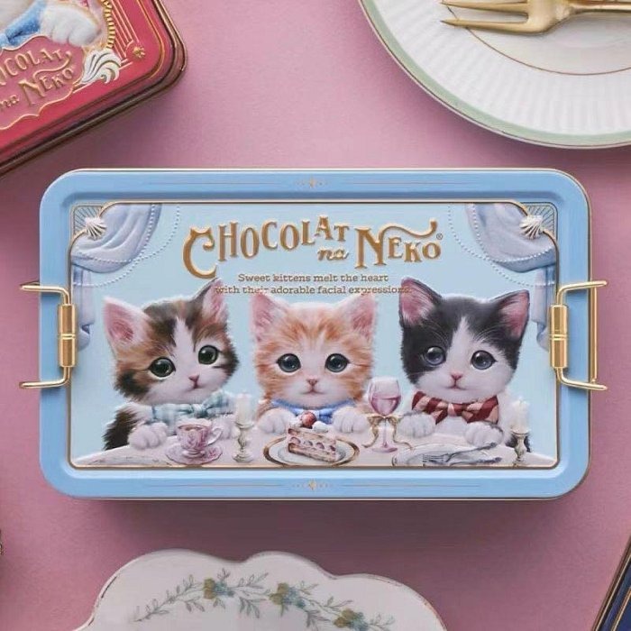 ＊日式雜貨館＊日本情人節 期間限定 Morozoff摩洛索夫聯名貓咪造型巧克力禮盒組 5入 6入17入 貓星人造型鐵盒-細節圖2