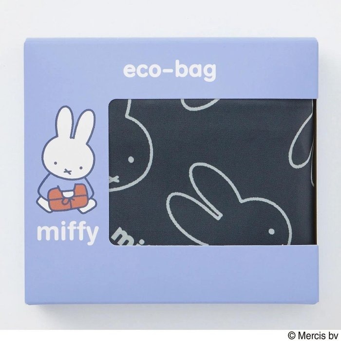 ＊日式雜貨館＊日本限定 米飛兔 米菲兔 miffy 手提包 滿版米飛 購物袋 可折疊購物袋 防潑水購物袋 拉鍊款購物袋-細節圖5