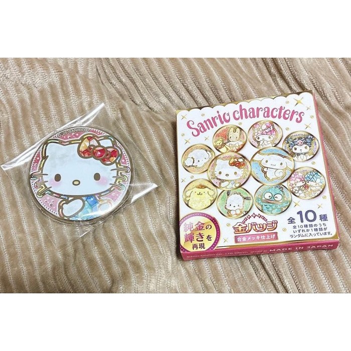 ＊日式雜貨館＊日本限定 限量款 三麗鷗金徽章 三麗鷗角色盲盒金徽章 限量款套組 10入 全款各1入 全系列角色款 收藏品-細節圖2