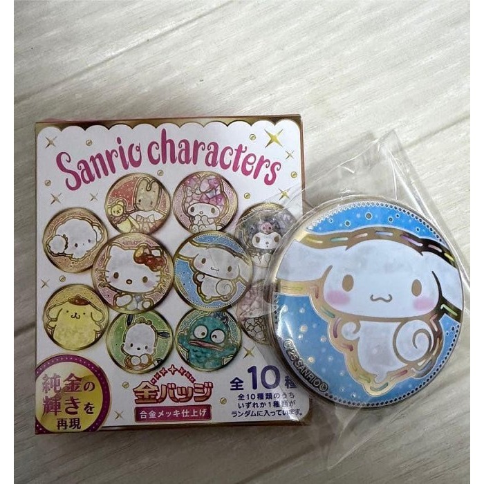 ＊日式雜貨館＊日本限定 限量款 三麗鷗金徽章 三麗鷗角色盲盒金徽章 限量款套組 10入 全款各1入 全系列角色款 收藏品-細節圖4