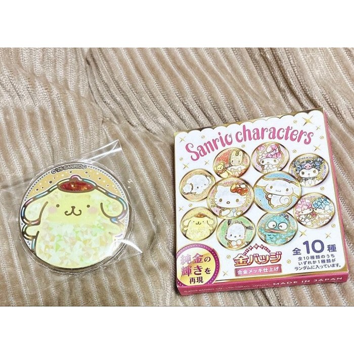 ＊日式雜貨館＊日本限定 限量款 三麗鷗金徽章 三麗鷗角色盲盒金徽章 限量款套組 10入 全款各1入 全系列角色款 收藏品-細節圖5
