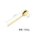 韓國實心扁筷 304不鏽鋼金色餐具 金湯匙 叉子 長柄湯匙 食品級不鏽鋼餐具 湯匙 扁筷 韓式扁筷-規格圖9