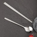 銀色韓式餐具組(湯匙+扁筷)