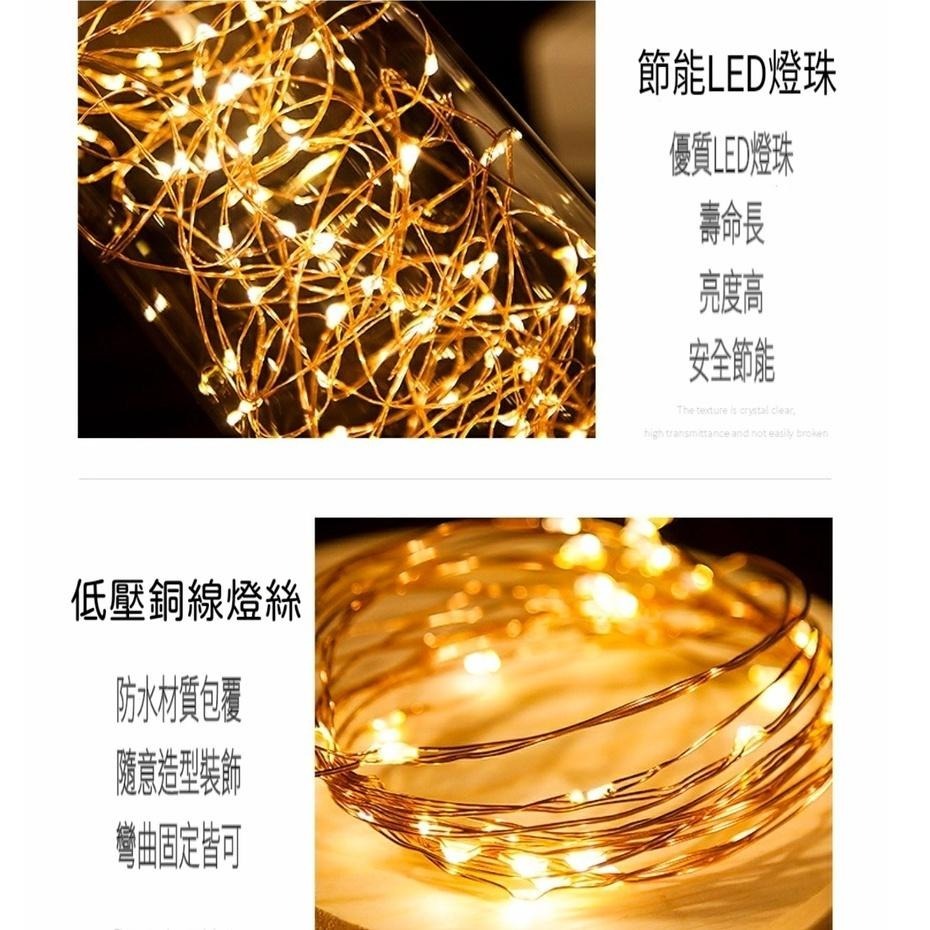 LED燈串 銅線燈 送電池  1米2米 彩色暖白 鈕扣電池 閃爍燈 串燈 花束 裝飾 布置 小燈-細節圖2