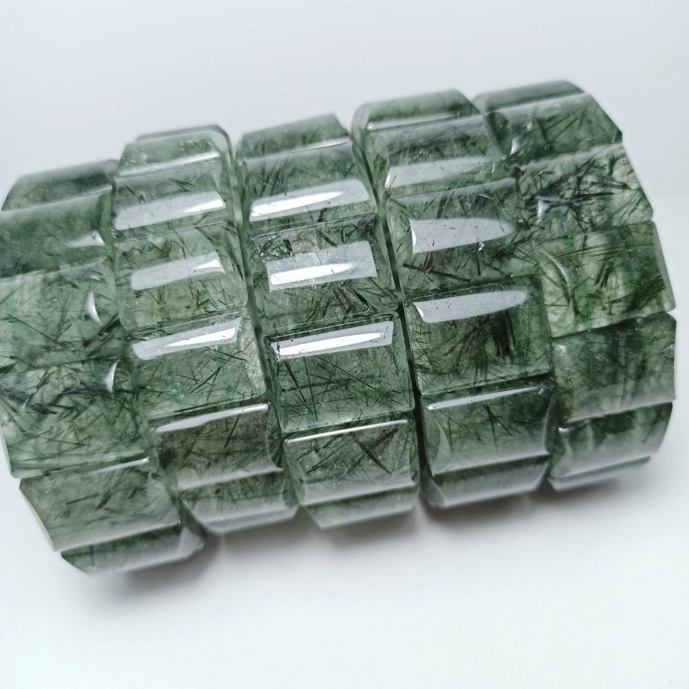 《施家椪氣 紫晶讚》【綠髮晶 綠髮晶手排】 綠髮 髮晶 髮晶手排 綠髮晶手排 手串 手鍊 手排-細節圖5