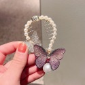 【台灣現貨24h寄出】韓系ins氣質高馬尾髮夾 刺繡蝴蝶抓夾 甜美髮夾 包子頭 優雅 髮尾夾 小清新劉海夾 髮飾 網紅-規格圖9