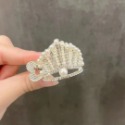 皇冠高馬尾夾【金色珍珠】【適用馬尾】