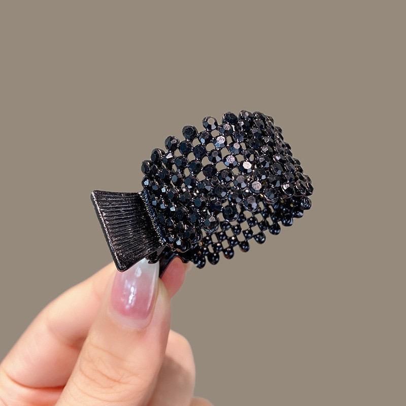 【台灣現貨24h寄出】韓系ins氣質高馬尾髮夾 水鑽高馬尾抓夾 甜美髮夾 包子頭 優雅 髮尾夾 小清新劉海夾 髮飾 網紅-細節圖5