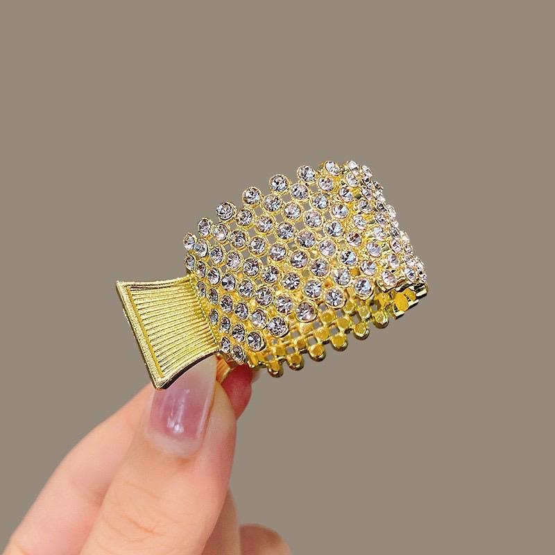 【台灣現貨24h寄出】韓系ins氣質高馬尾髮夾 水鑽高馬尾抓夾 甜美髮夾 包子頭 優雅 髮尾夾 小清新劉海夾 髮飾 網紅-細節圖6