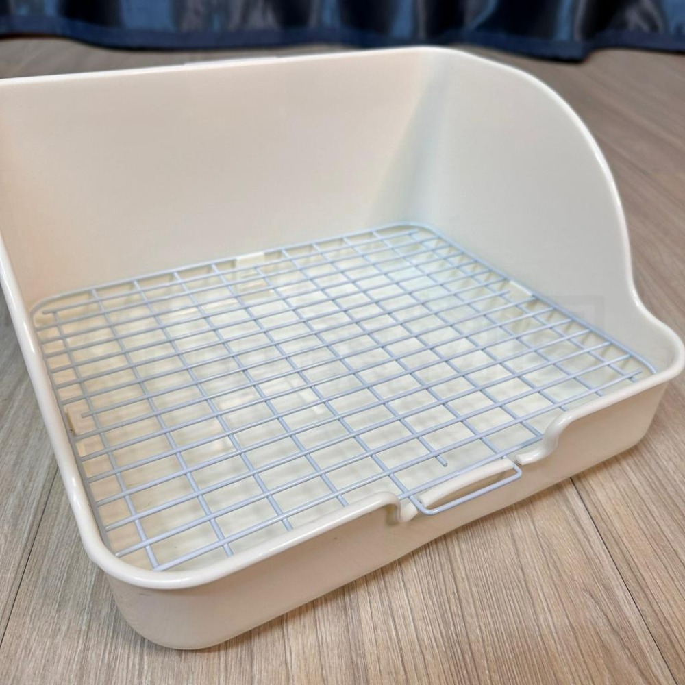 兔子便盆『底部加高』高護邊 防噴濺 防噴尿 兔子尿盆 便盆 寵物便盆 兔尿盆 兔廁所 加高便盆 好命寵物園-細節圖8