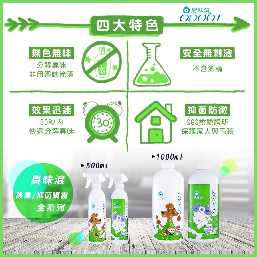 😸臭味滾 獨家代理 貓用/狗用除臭抑菌噴霧500ml 1000ml 除臭劑 貓砂去味 貓用除臭 狗用除臭 好命寵物園-細節圖7