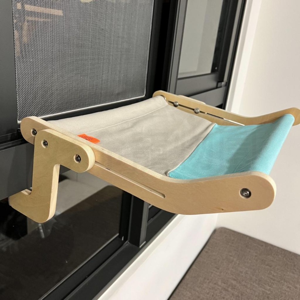 喵呼汪也Ｘ好命寵物園 『免鑽孔免吸盤』實木貓咪吊床 貓掛床 床邊掛床 窗戶貓吊床 吊床 免鑽洞吊床 貓床 貓窩 貓咪床-細節圖6