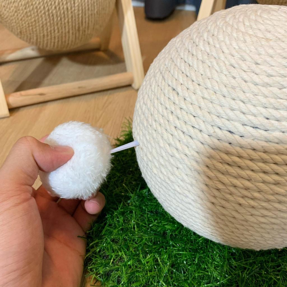 😸實木＋劍麻立式耐磨貓抓球 耐磨貓抓板 貓咪磨爪 不掉屑 劍麻繩貓抓球 貓玩具 貓爬架 貓跳台 貓咪玩具 好命寵物園-細節圖9