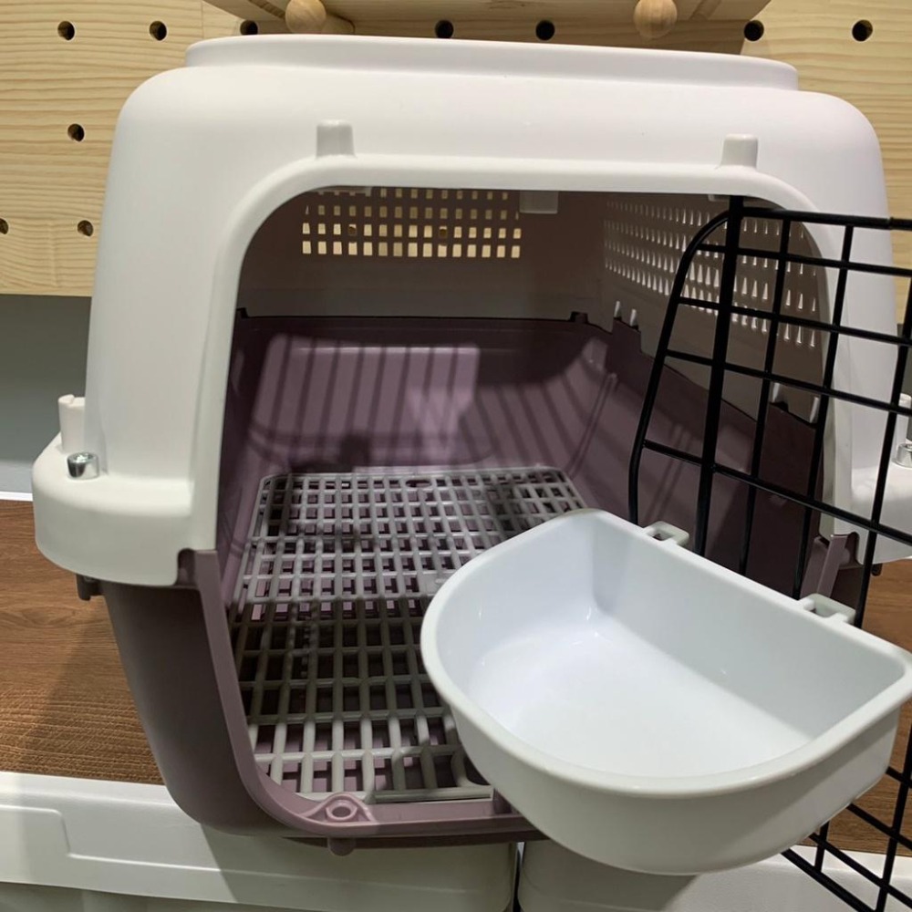 😸豪華天窗寵物外出籠（贈送掛碗+格尿版）天窗外出籠 外出提籠 外出袋 寵物外出籠子 貓咪提籠 狗籠子 天窗提籠 好命寵物-細節圖3