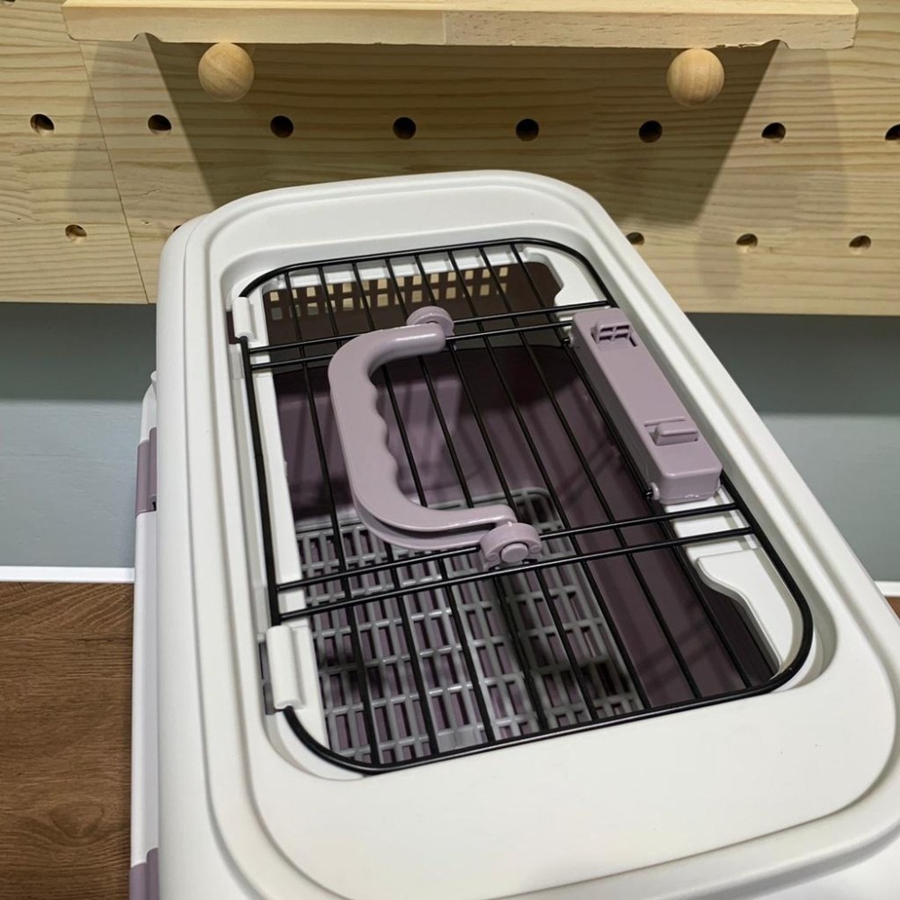 😸豪華天窗寵物外出籠（贈送掛碗+格尿版）天窗外出籠 外出提籠 外出袋 寵物外出籠子 貓咪提籠 狗籠子 天窗提籠 好命寵物-細節圖4