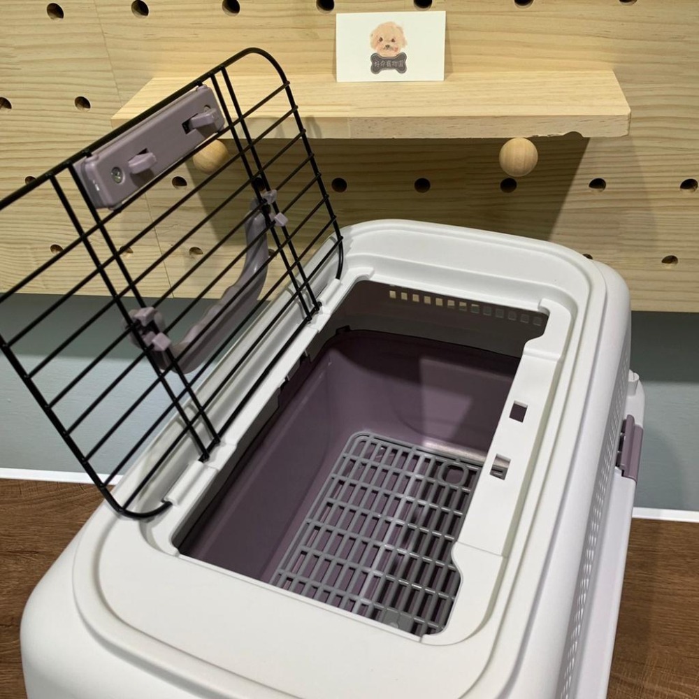 😸豪華天窗寵物外出籠（贈送掛碗+格尿版）天窗外出籠 外出提籠 外出袋 寵物外出籠子 貓咪提籠 狗籠子 天窗提籠 好命寵物-細節圖5