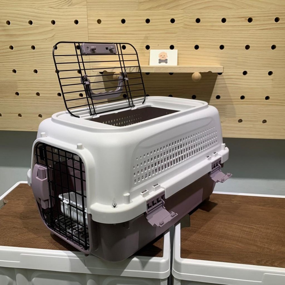 😸豪華天窗寵物外出籠（贈送掛碗+格尿版）天窗外出籠 外出提籠 外出袋 寵物外出籠子 貓咪提籠 狗籠子 天窗提籠 好命寵物-細節圖7