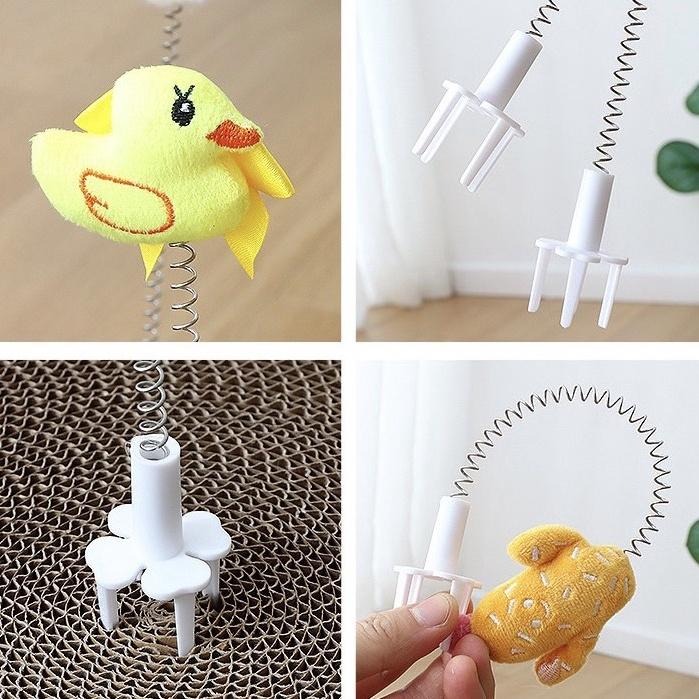 😸逗貓彈簧搖搖樂 抓板貓玩具 逗貓棒 搖搖樂 寵物玩具 逗貓玩具 貓玩具 貓咪玩具 貓抓板 貓跳台 逗貓 貓抓 好命寵物-細節圖6