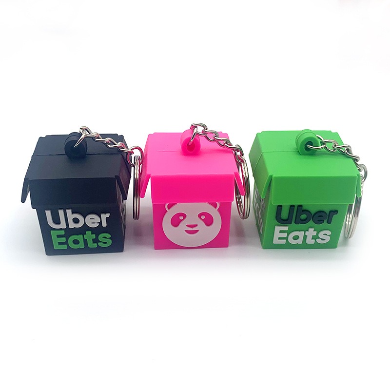 【快速出台灣現貨】外送必備 Uber/Foodpanda 小背包 安全帽 口罩  企鵝 鑰匙圈 收藏 娃娃機專用 鑰匙扣-細節圖6