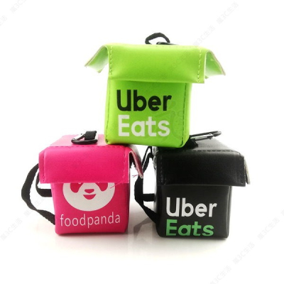 【快速出台灣現貨】外賣箱零錢包 鑰匙扣外送必備 Uber eat／Food panda 外賣箱吊飾 背包鑰匙扣