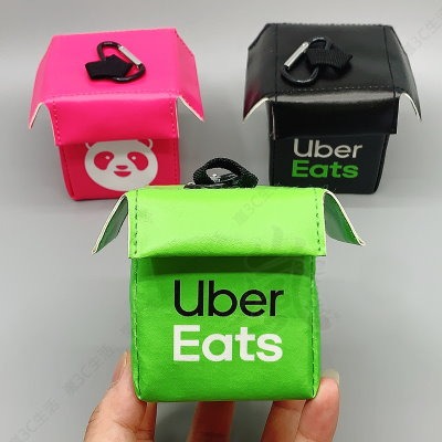 【快速出台灣現貨】外賣箱零錢包 鑰匙扣外送必備 Uber eat／Food panda 外賣箱吊飾 背包鑰匙扣-細節圖6