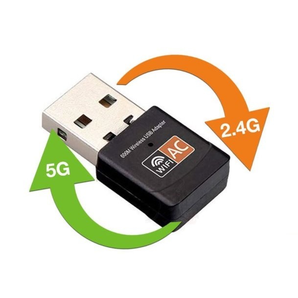 【快速出台灣現貨】雙頻無線網卡2.4G+5G 無線 600M 雙頻 無線網卡 迷你usb 電腦wifi信號 接收器 網卡-細節圖2