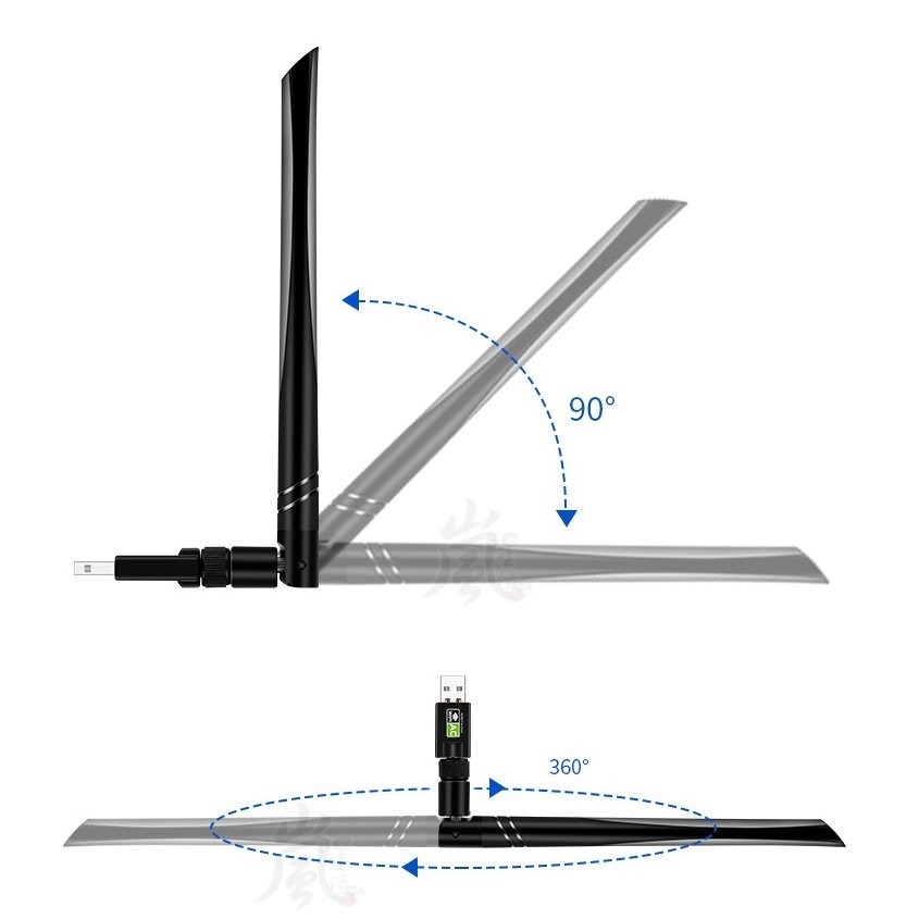 【快速出台灣現貨】2.4信號加強版 600M大功率雙頻無線網卡 2.4G/5.8G 無線 5dbi天線無線wifi接收器-細節圖9