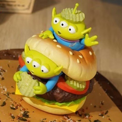 Disney迪士尼 PIXAR皮克斯 玩具總動員 三眼怪 三眼仔 披薩星球 漢堡 披薩-細節圖8