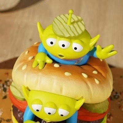 Disney迪士尼 PIXAR皮克斯 玩具總動員 三眼怪 三眼仔 披薩星球 漢堡 披薩-細節圖9