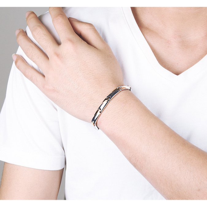 【防過敏手鍊】鈦鋼手鍊 磁石手鏈 男手鍊 手鐲 白鋼手鍊 手環 手鍊 鈦鋼 能量手環 運動手環 情侶項鏈手鍊 生日禮物-細節圖4