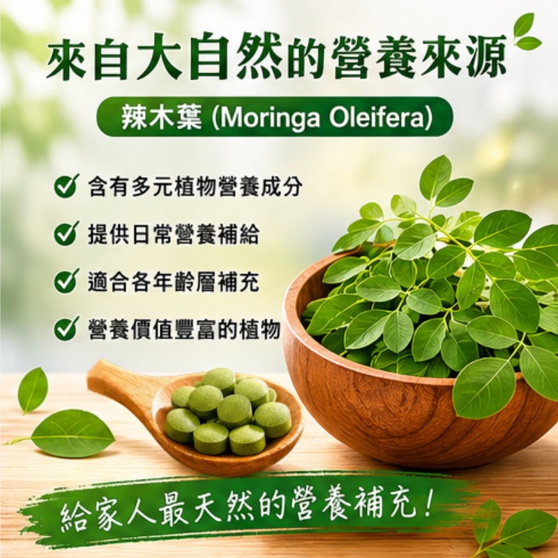 奇蹟 辣木原粉錠(300mg/粒x120粒)/瓶，多件特價↘-細節圖3