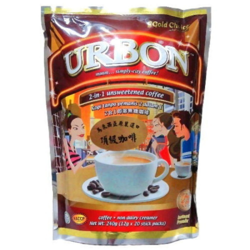 【0819shop】馬來西亞 金寶URBON-二合一無糖咖啡(12gx20小包)/袋