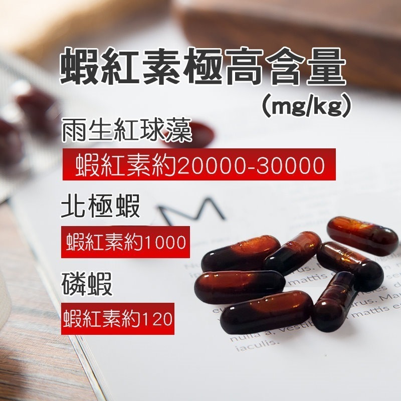 【0819shop】亦峯 紅藻蝦紅素葉黃素膠囊(550mg/粒x30粒)/盒，多件特價↘-細節圖3