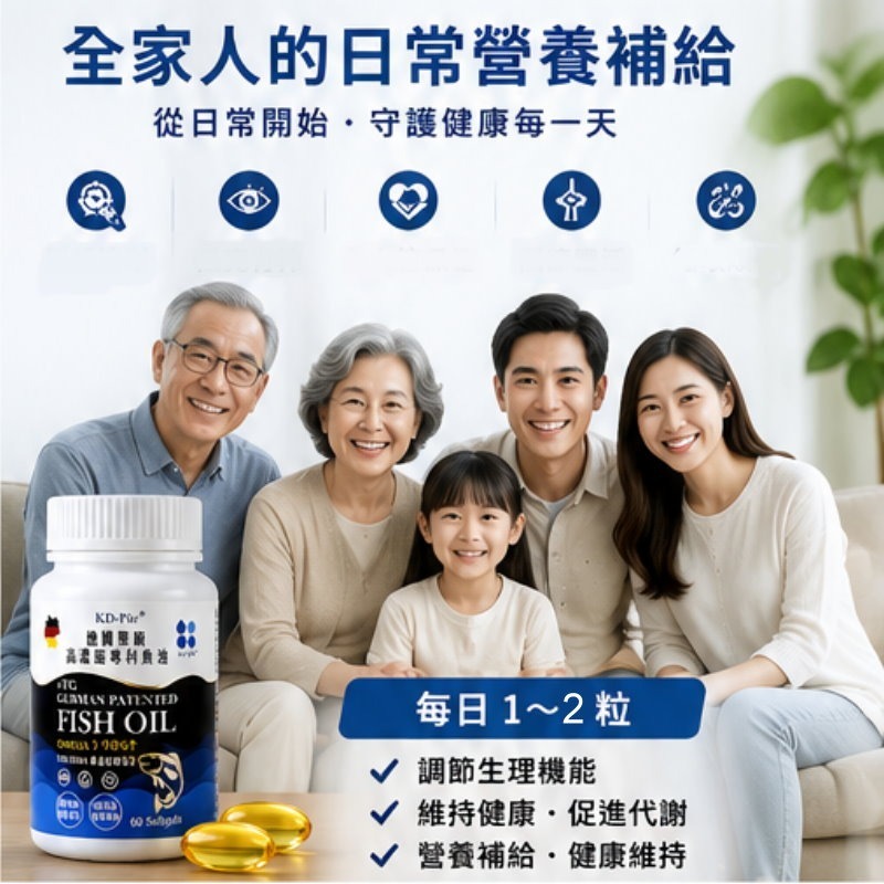 德國KD藥廠rTG高濃縮專利魚油(700毫克x60粒/瓶)，多件特價↘-細節圖5