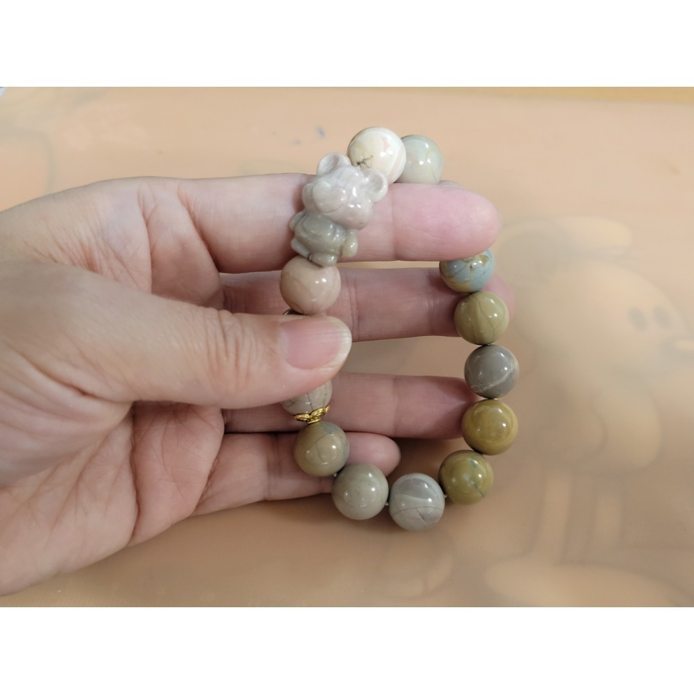 阿拉善 奶茶 奶昔 愛心鼻熊手錬-細節圖2