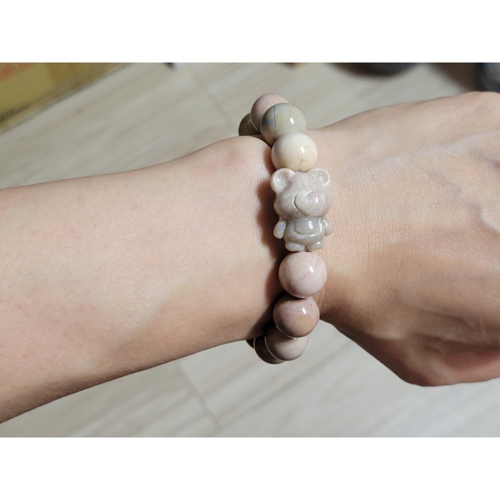 阿拉善 奶茶 奶昔 愛心鼻熊手錬-細節圖3