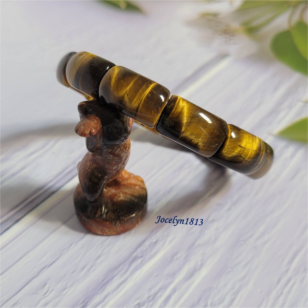 【天然水晶】黃虎眼手排 三色虎眼手排-細節圖4