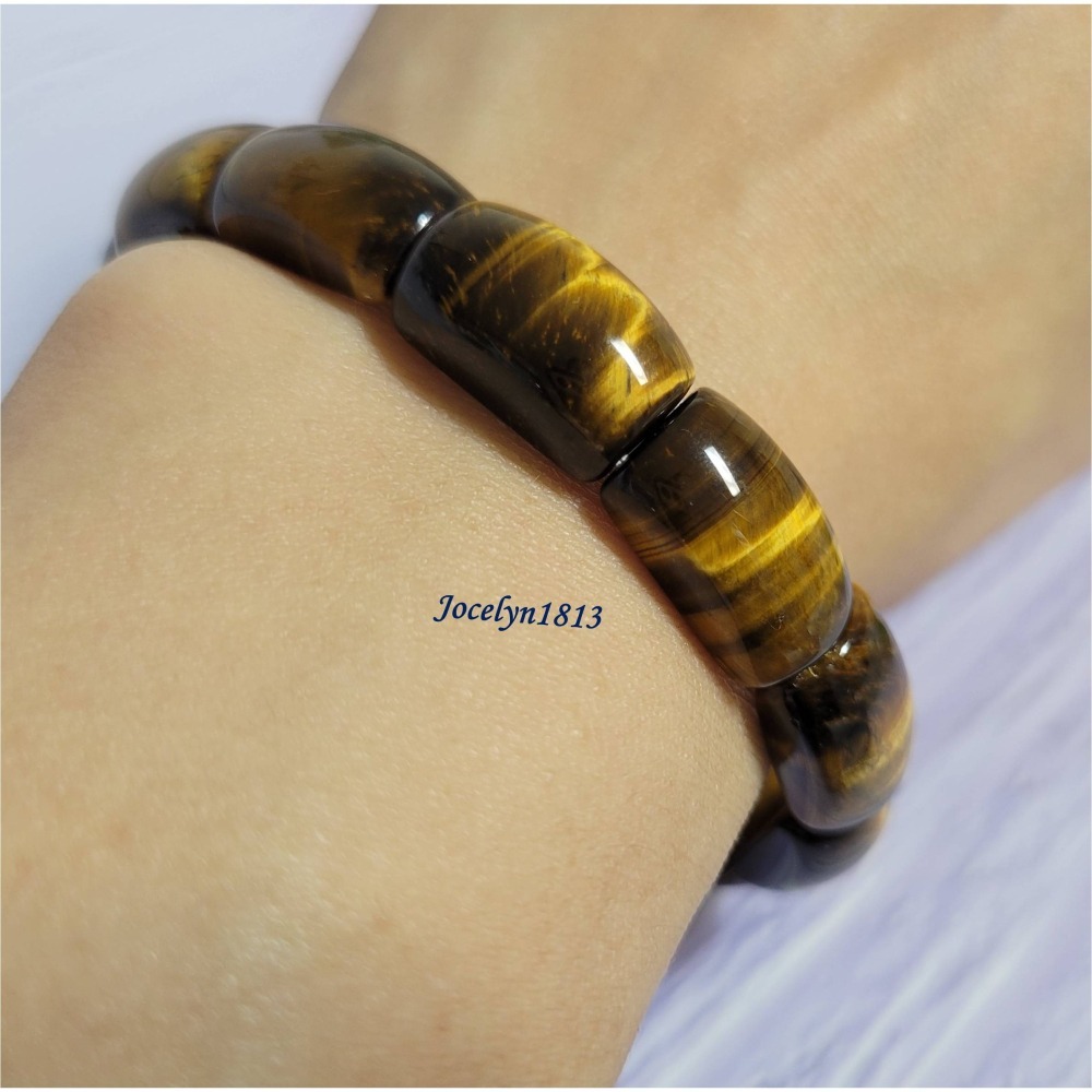 【天然水晶】黃虎眼手排 三色虎眼手排-細節圖6