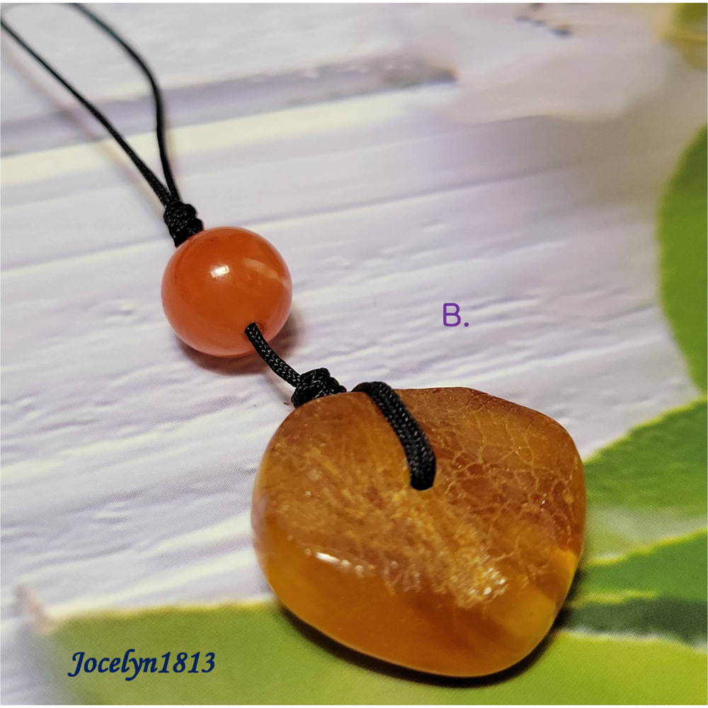 波羅的海 琥珀蜜蠟 包掛 手機掛 原礦 蝴蝶 項鍊墜-細節圖3