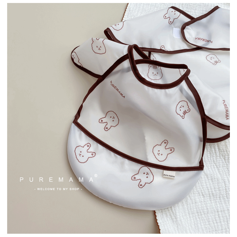 |台灣現貨|反穿衣 吃飯圍兜 飯兜 防水防油防髒 罩衣 吃飯神器-細節圖5