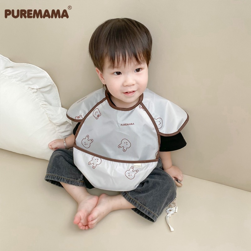 |台灣現貨|反穿衣 吃飯圍兜 飯兜 防水防油防髒 罩衣 吃飯神器-細節圖6