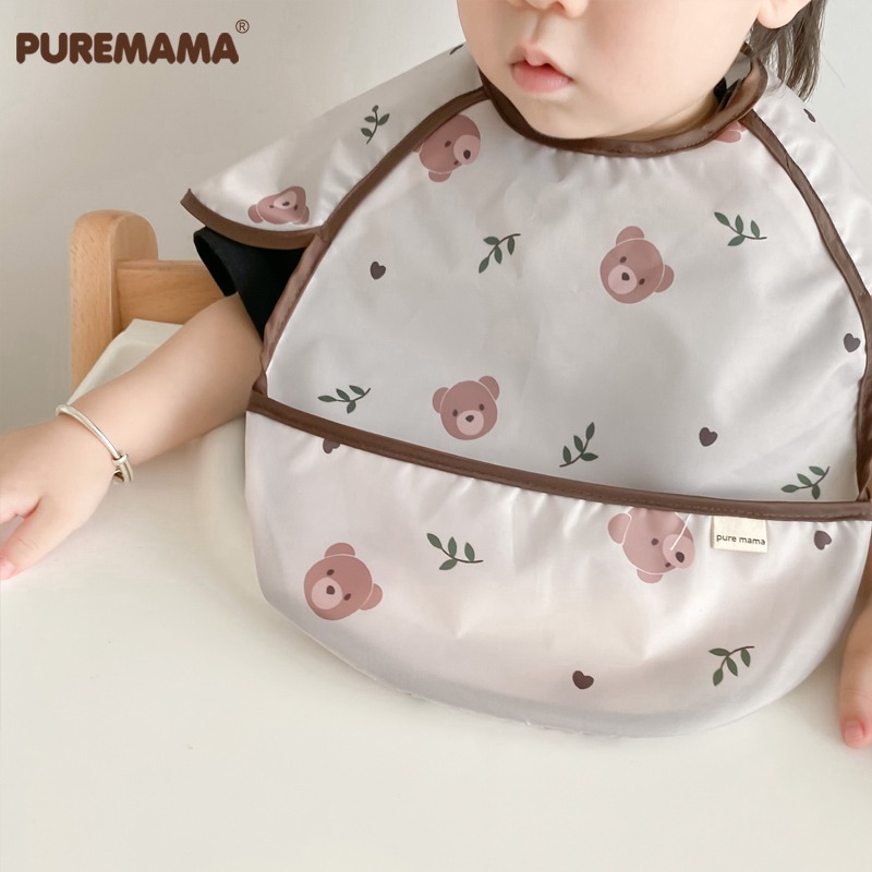 |台灣現貨|反穿衣 吃飯圍兜 飯兜 防水防油防髒 罩衣 吃飯神器-細節圖7