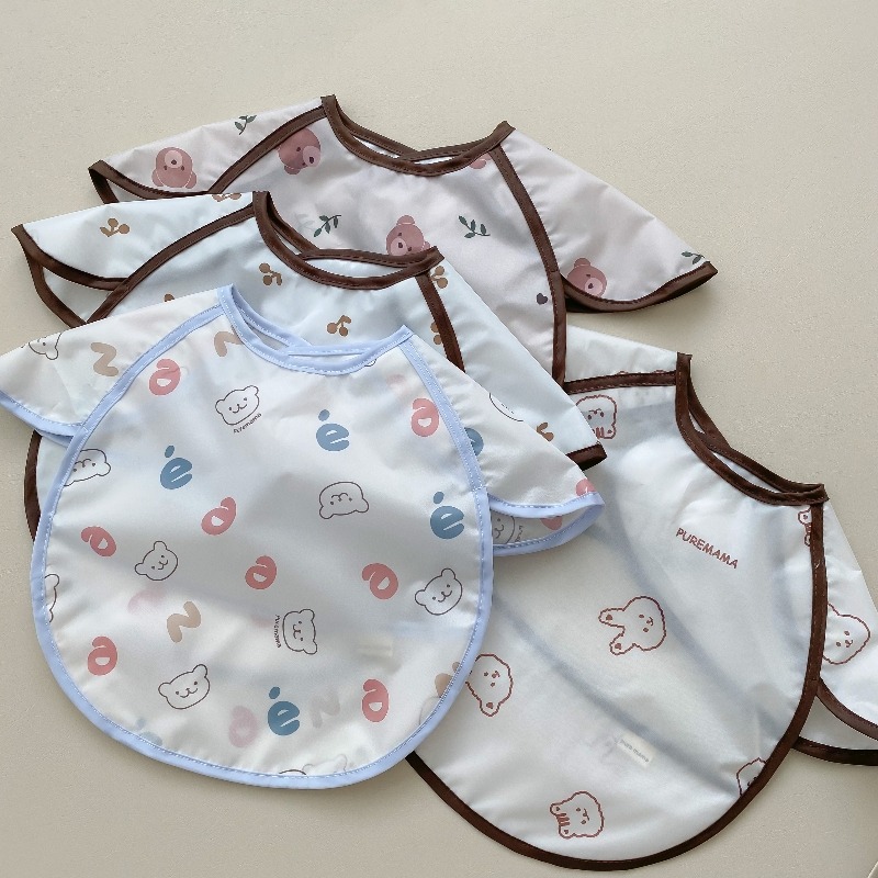 |台灣現貨|反穿衣 吃飯圍兜 飯兜 防水防油防髒 罩衣 吃飯神器-細節圖8