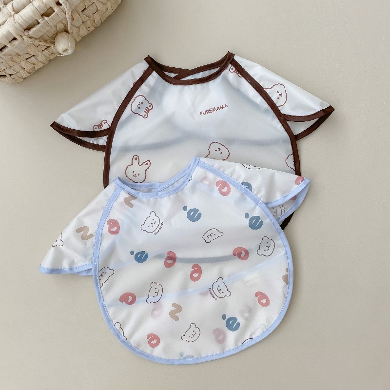 |台灣現貨|反穿衣 吃飯圍兜 飯兜 防水防油防髒 罩衣 吃飯神器-細節圖9