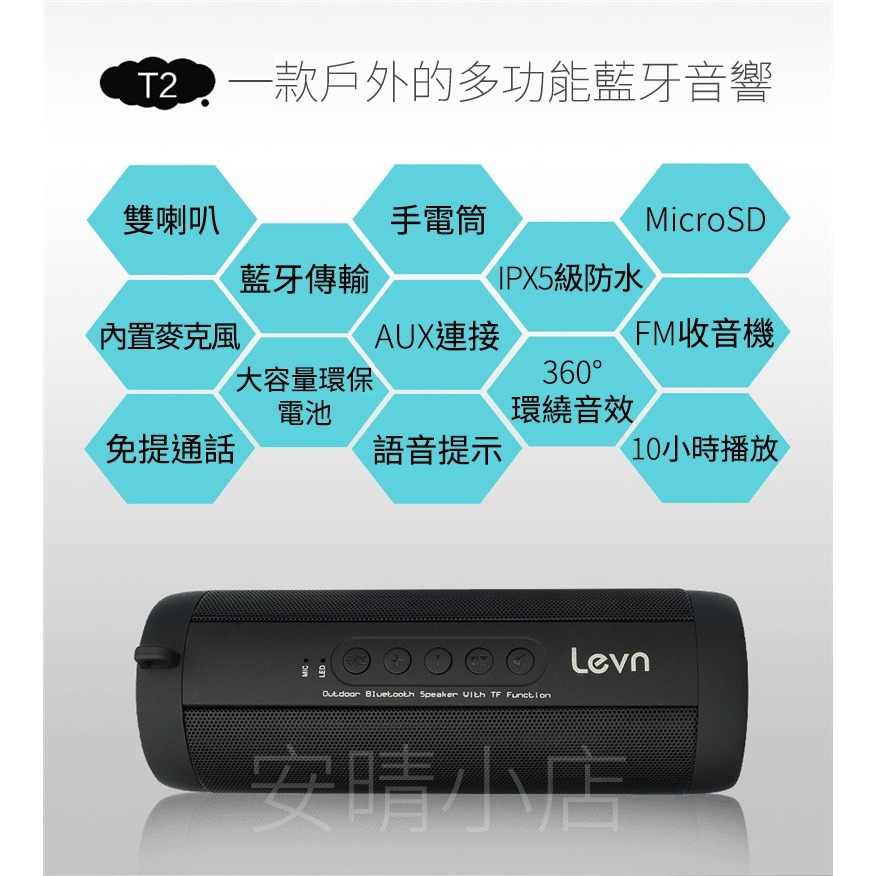 【levn】重低音藍芽喇叭 防水防塵 戶外 騎自行車 腳踏車 機車專用藍牙音響-細節圖5