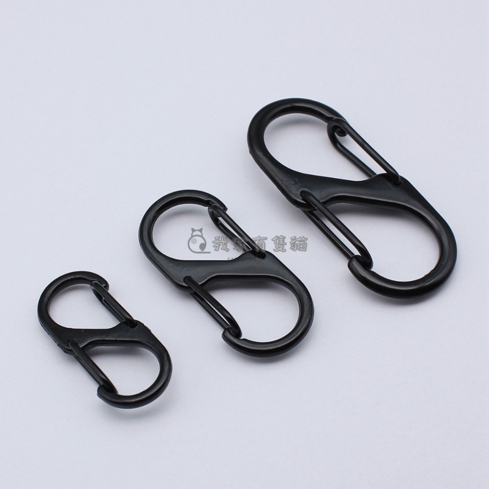 【我家有隻貓】🚀隔日配達🚀八字環 萬用八字扣 登山扣 調節扣 8字環 登山用品 8字扣 d型環 d型扣 日字扣 鑰匙掛勾-細節圖8