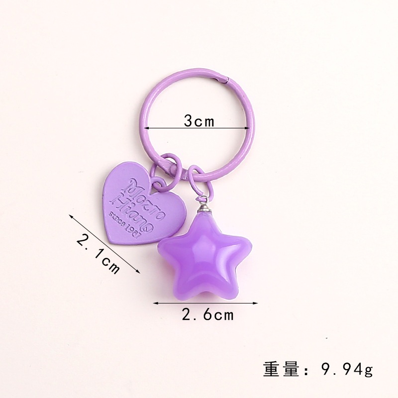 【我家有隻貓】🚀隔日配達🚀果凍星星愛心掛扣 狗扣吊飾 勾扣配件 吊飾配件 愛心鑰匙圈 寵物愛心 狗扣 diy 飾品配件-細節圖2