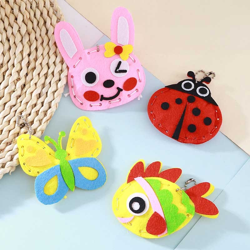 【我家有隻貓】🚀隔日配達🚀 縫縫樂 手作DIY 縫製動物 不織布吊飾 掛飾 鑰匙圈 裝飾品 縫縫樂 縫紉包 DIY材料包-細節圖6