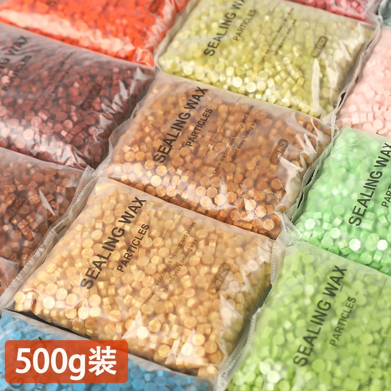 【我家有隻貓】🚀特價出清🚀大包裝火漆粒蠟 500G 火漆蠟粒 封蠟 封蠟章 喜帖封蠟 交換禮物 蠟粒 復古文創 火漆蠟-細節圖2